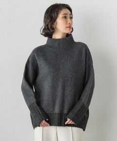 la.f... / ラ・エフ ニット・セーター | 【WEB限定】""ふんわり配色の""もっちりハイネックニット