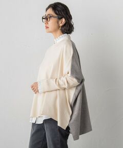 la.f... / ラ・エフ ニット・セーター | 【WEB限定】""前後で印象が変わる""ドルマンバイカラーニット