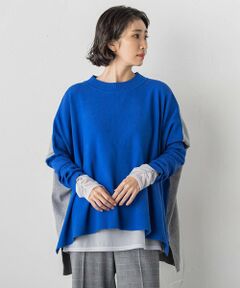 la.f... / ラ・エフ ニット・セーター | 【WEB限定】""前後で印象が変わる""ドルマンバイカラーニット