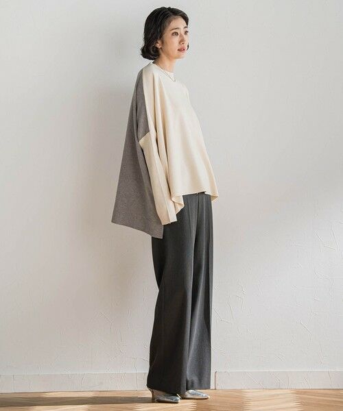 la.f... / ラ・エフ ニット・セーター | 【WEB限定】""前後で印象が変わる""ドルマンバイカラーニット | 詳細12