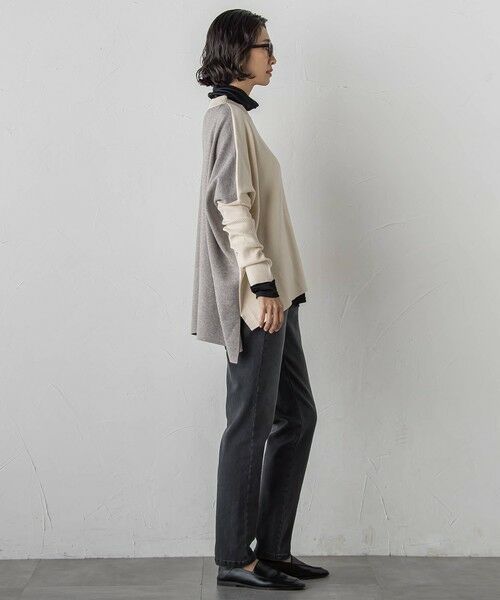 la.f... / ラ・エフ ニット・セーター | 【WEB限定】""前後で印象が変わる""ドルマンバイカラーニット | 詳細6