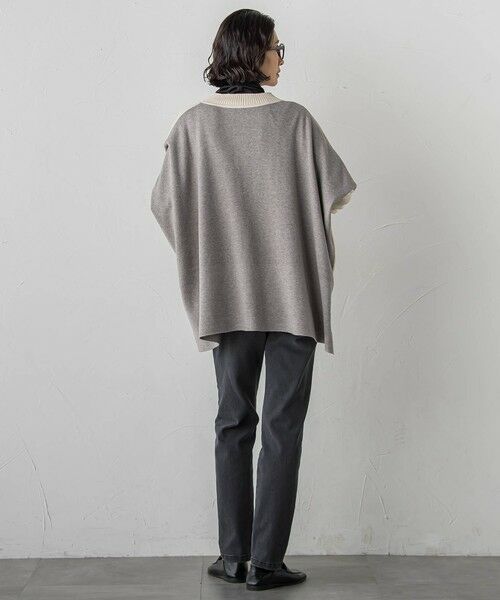 la.f... / ラ・エフ ニット・セーター | 【WEB限定】""前後で印象が変わる""ドルマンバイカラーニット | 詳細7