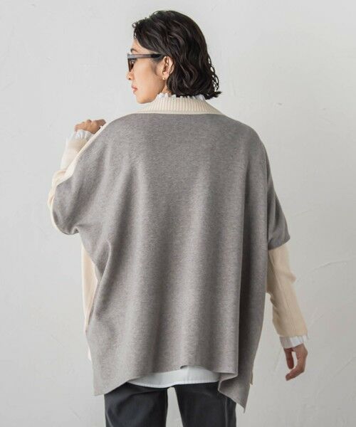 la.f... / ラ・エフ ニット・セーター | 【WEB限定】""前後で印象が変わる""ドルマンバイカラーニット | 詳細9