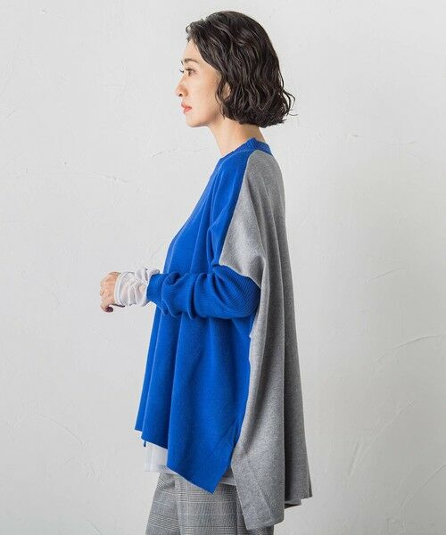 la.f... / ラ・エフ ニット・セーター | 【WEB限定】""前後で印象が変わる""ドルマンバイカラーニット | 詳細26