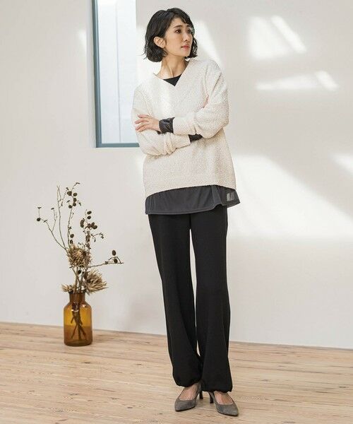 la.f... / ラ・エフ ニット・セーター | ツヤモールVネックニット | 詳細10