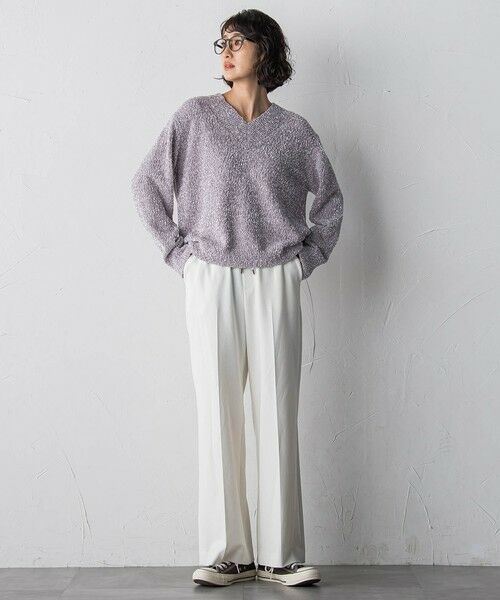 la.f... / ラ・エフ ニット・セーター | ツヤモールVネックニット | 詳細19