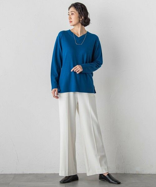 la.f... / ラ・エフ ニット・セーター | ファインウールVネックニット | 詳細12