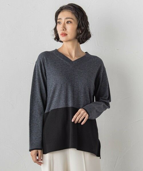 la.f... / ラ・エフ ニット・セーター | ファインウールVネックニット | 詳細23