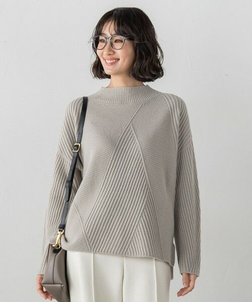 la.f... / ラ・エフ ニット・セーター | ヘリンボーンニット（ベージュ）