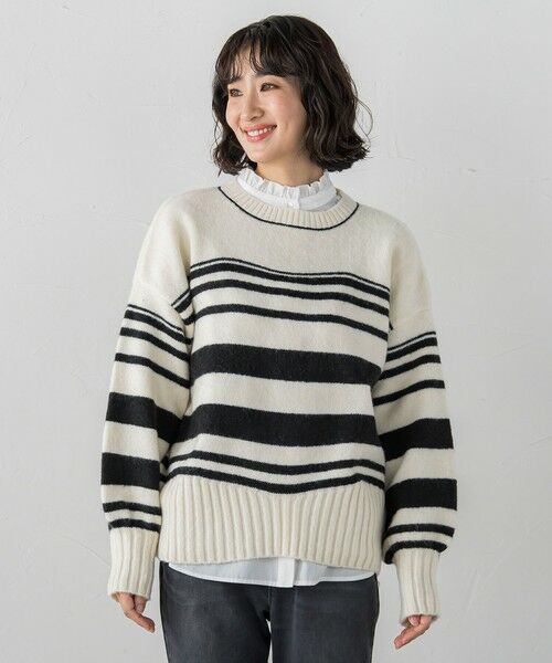 la.f... / ラ・エフ ニット・セーター | 【WEB限定】ランダムボーダーニット（アイボリー）