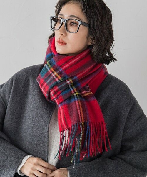 la.f... / ラ・エフ その他 | チェックマフラー（レッド系その他）