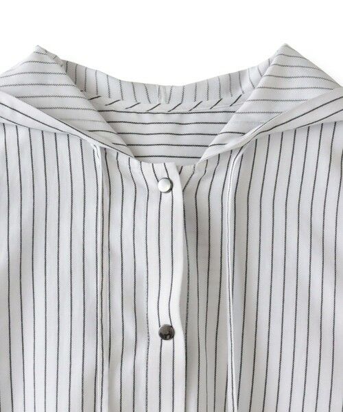 la.f... / ラ・エフ シャツ・ブラウス | ドビーストライプフードシャツ | 詳細9