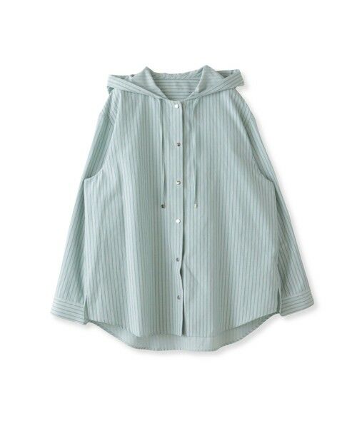 la.f... / ラ・エフ シャツ・ブラウス | ドビーストライプフードシャツ | 詳細26