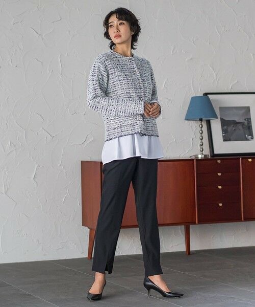 la.f... / ラ・エフ デニムパンツ | 【WEB限定】“美脚デニム見え”裾スリットテーパードパンツ | 詳細14