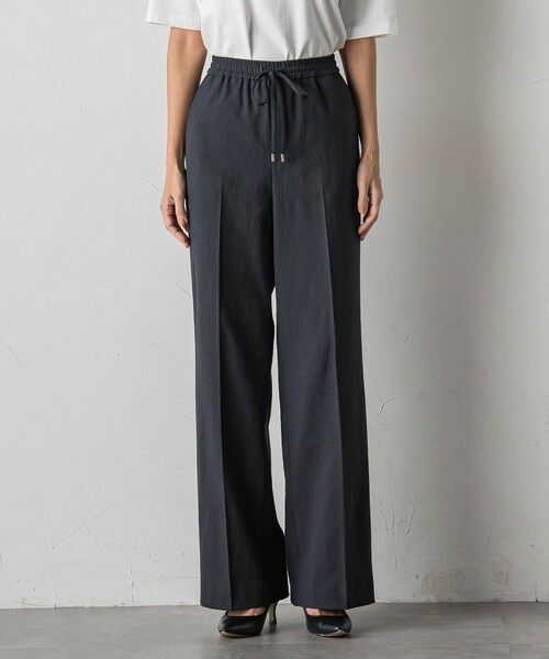 la.f... / ラ・エフ その他パンツ | 【WEB限定/+5cm丈長め】シェルタリングワイドパンツ（ブラック）