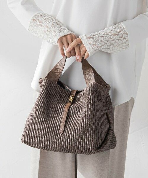 la.f... / ラ・エフ その他小物 | 【VIOLAd'ORO】イタリアンラフィアシート 2WAYトートバッグ（ブラウン）