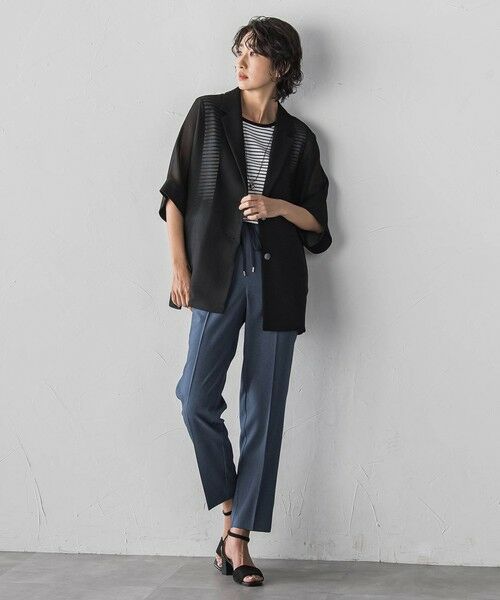 la.f... / ラ・エフ テーラードジャケット | シャンブレーメッシュジャケット | 詳細5