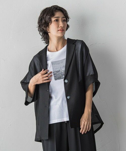 la.f... / ラ・エフ テーラードジャケット | シャンブレーメッシュジャケット | 詳細7