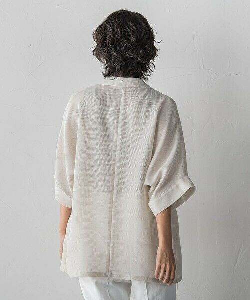 la.f... / ラ・エフ テーラードジャケット | シャンブレーメッシュジャケット | 詳細13