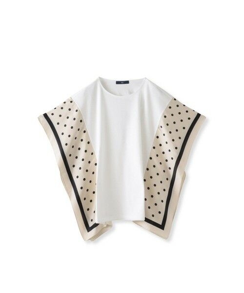la.f... / ラ・エフ カットソー | ドットスカーフ切り替えカットソー | 詳細8