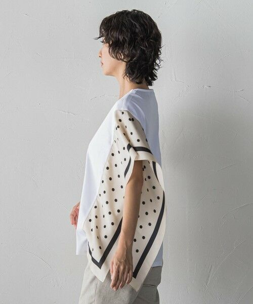 la.f... / ラ・エフ カットソー | ドットスカーフ切り替えカットソー | 詳細2