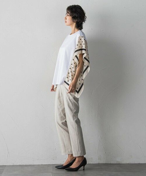 la.f... / ラ・エフ カットソー | ドットスカーフ切り替えカットソー | 詳細6