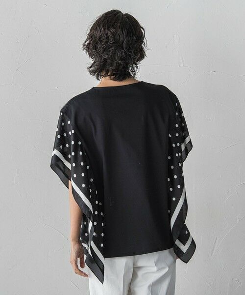 la.f... / ラ・エフ カットソー | ドットスカーフ切り替えカットソー | 詳細12