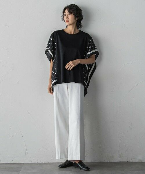 la.f... / ラ・エフ カットソー | ドットスカーフ切り替えカットソー | 詳細13