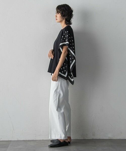 la.f... / ラ・エフ カットソー | ドットスカーフ切り替えカットソー | 詳細15