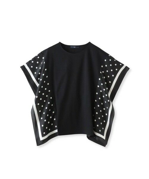la.f... / ラ・エフ カットソー | ドットスカーフ切り替えカットソー | 詳細17