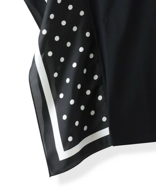 la.f... / ラ・エフ カットソー | ドットスカーフ切り替えカットソー | 詳細20