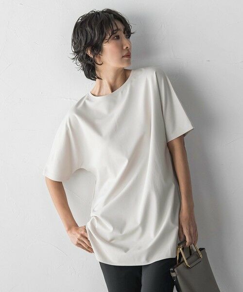 la.f... / ラ・エフ カットソー | 【WEB限定】マシュマロポンチチュニックTシャツ（ベージュ）