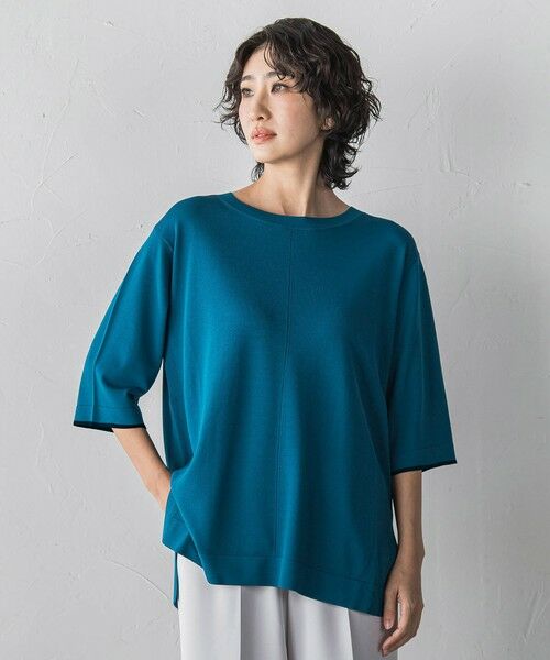 la.f... / ラ・エフ ニット・セーター | Tシャツニット（グリーン）