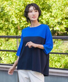 la.f... / ラ・エフ ニット・セーター | 【WEB限定】""涼感""バイカラーニット