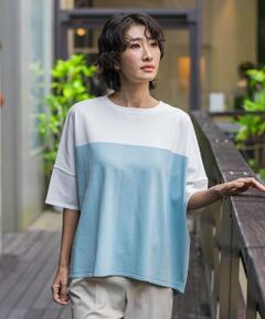 la.f... / ラ・エフ ニット・セーター | 【WEB限定】""涼感""バイカラーニット