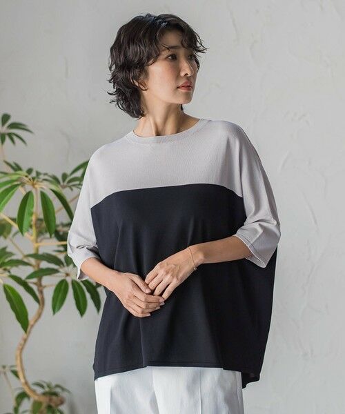 la.f... / ラ・エフ ニット・セーター | 【WEB限定】""涼感""バイカラーニット | 詳細1