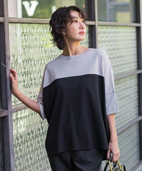 la.f... / ラ・エフ ニット・セーター | 【WEB限定】""涼感""バイカラーニット | 詳細10