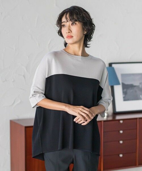 la.f... / ラ・エフ ニット・セーター | 【WEB限定】""涼感""バイカラーニット | 詳細7