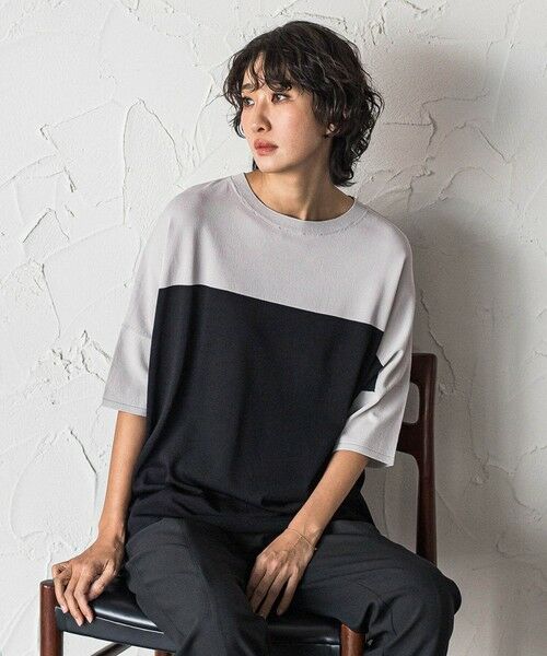 la.f... / ラ・エフ ニット・セーター | 【WEB限定】""涼感""バイカラーニット | 詳細9