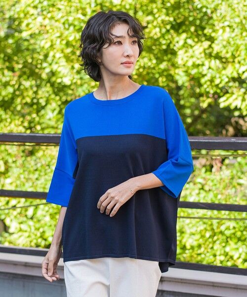 la.f... / ラ・エフ ニット・セーター | 【WEB限定】""涼感""バイカラーニット | 詳細18