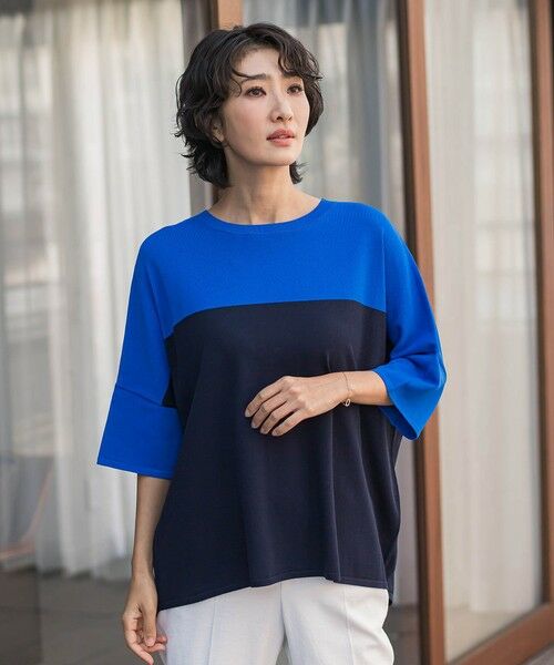 la.f... / ラ・エフ ニット・セーター | 【WEB限定】""涼感""バイカラーニット | 詳細22