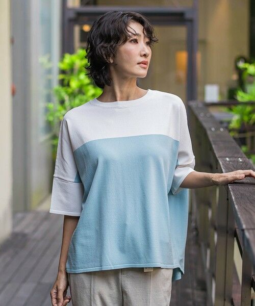 la.f... / ラ・エフ ニット・セーター | 【WEB限定】""涼感""バイカラーニット | 詳細29