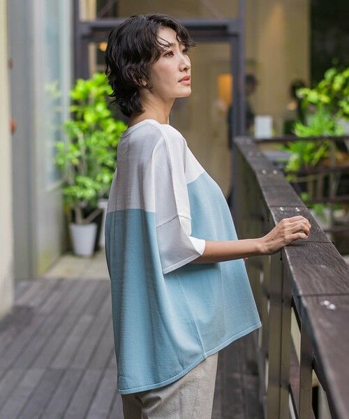 la.f... / ラ・エフ ニット・セーター | 【WEB限定】""涼感""バイカラーニット | 詳細30