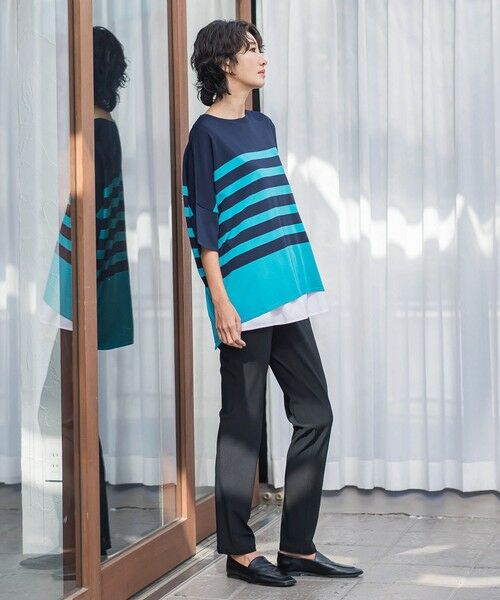 la.f... / ラ・エフ ニット・セーター | 【WEB限定】”涼感”ボーダーニット | 詳細10