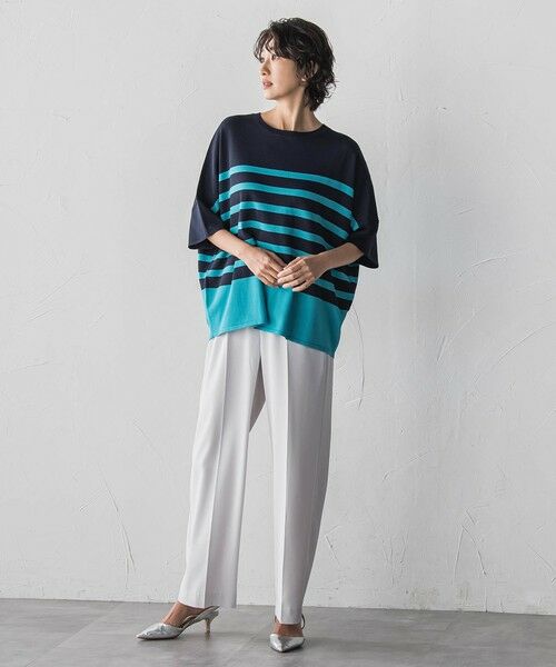 la.f... / ラ・エフ ニット・セーター | 【WEB限定】”涼感”ボーダーニット | 詳細4