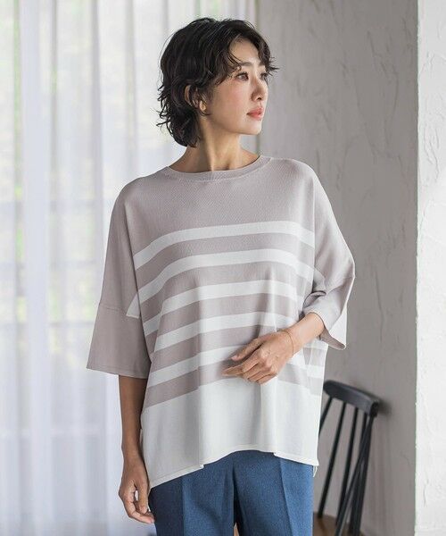 la.f... / ラ・エフ ニット・セーター | 【WEB限定】”涼感”ボーダーニット | 詳細24