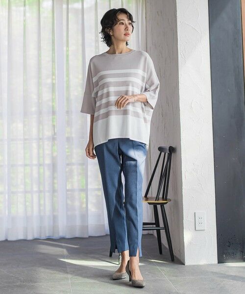 la.f... / ラ・エフ ニット・セーター | 【WEB限定】”涼感”ボーダーニット | 詳細25