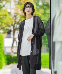 la.f... / ラ・エフ カーディガン・ボレロ | シアーシャイニーニットカーデ