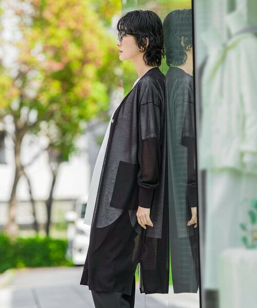 la.f... / ラ・エフ カーディガン・ボレロ | シアーシャイニーニットカーデ | 詳細3