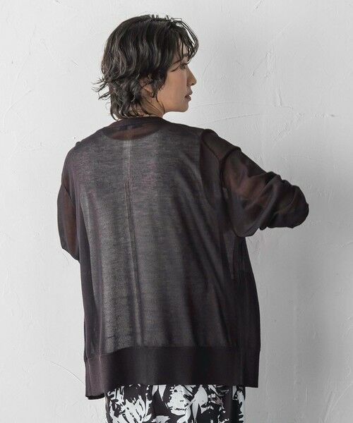 la.f... / ラ・エフ カーディガン・ボレロ | シアーシャイニーニットブルゾン | 詳細2